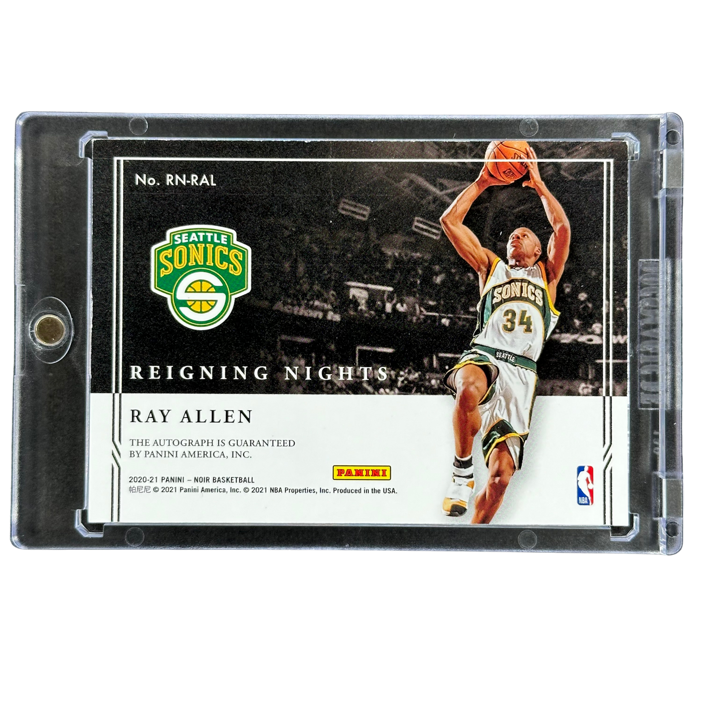 Ray Allen 2020 Noir Reigning Nights Auto 33/99 #RN-RAL
