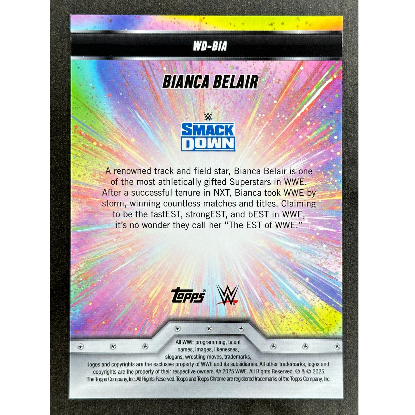 Bianca Belair 2025 Chrome Women's Division Gold 36/50 #WD-BIA