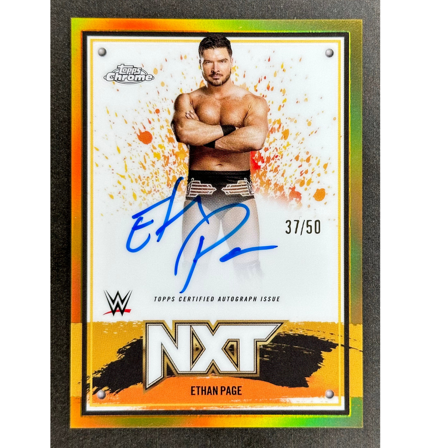 Ethan Page 2025 Chrome NXT Auto Gold 37/50 #NXT-EPG