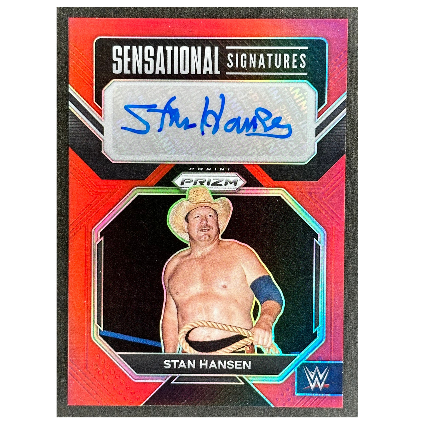 Stan Hansen 2023 Prizm Auto Red Sensational Signatures 70/99 #SN-SHS