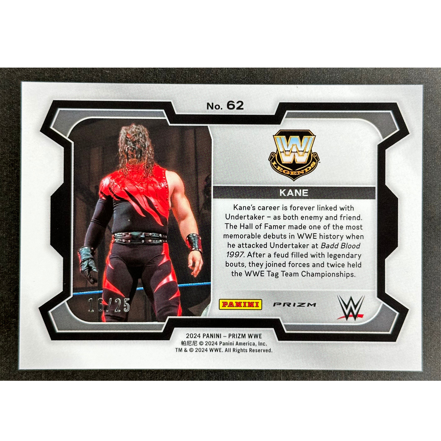 Kane 2024 Prizm 16/25 #62