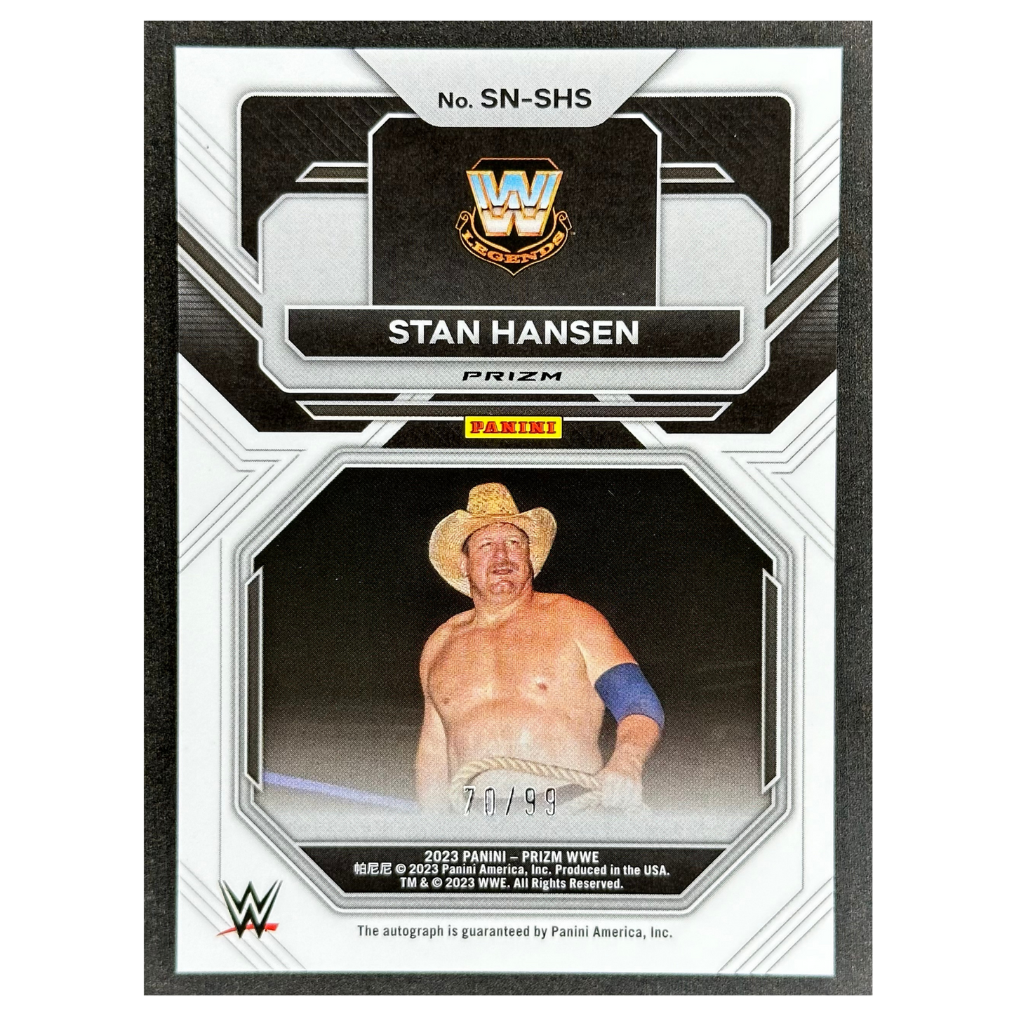 Stan Hansen 2023 Prizm Auto Red Sensational Signatures 70/99 #SN-SHS