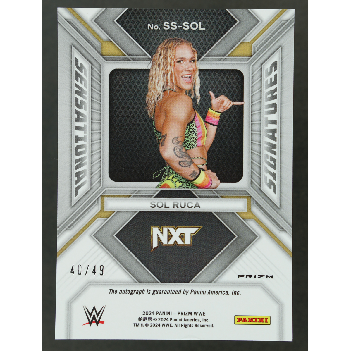 Sol Ruca 2024 Prizm Sensational Signatures Blue 40/49 #SS-SOL