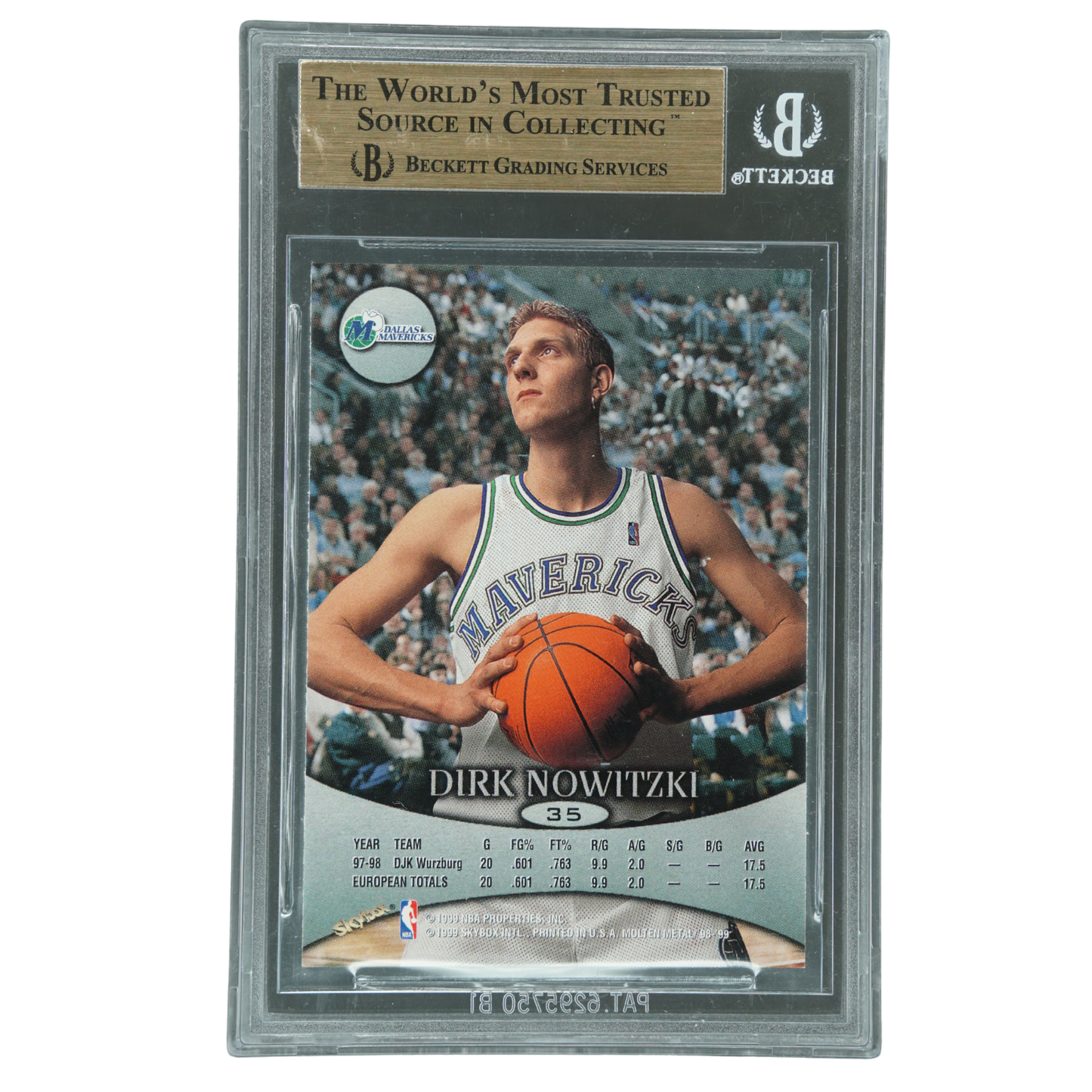 Dirk Nowitzki 1998-99 Skybox Molten Metal RC BGS 9.5 #35
