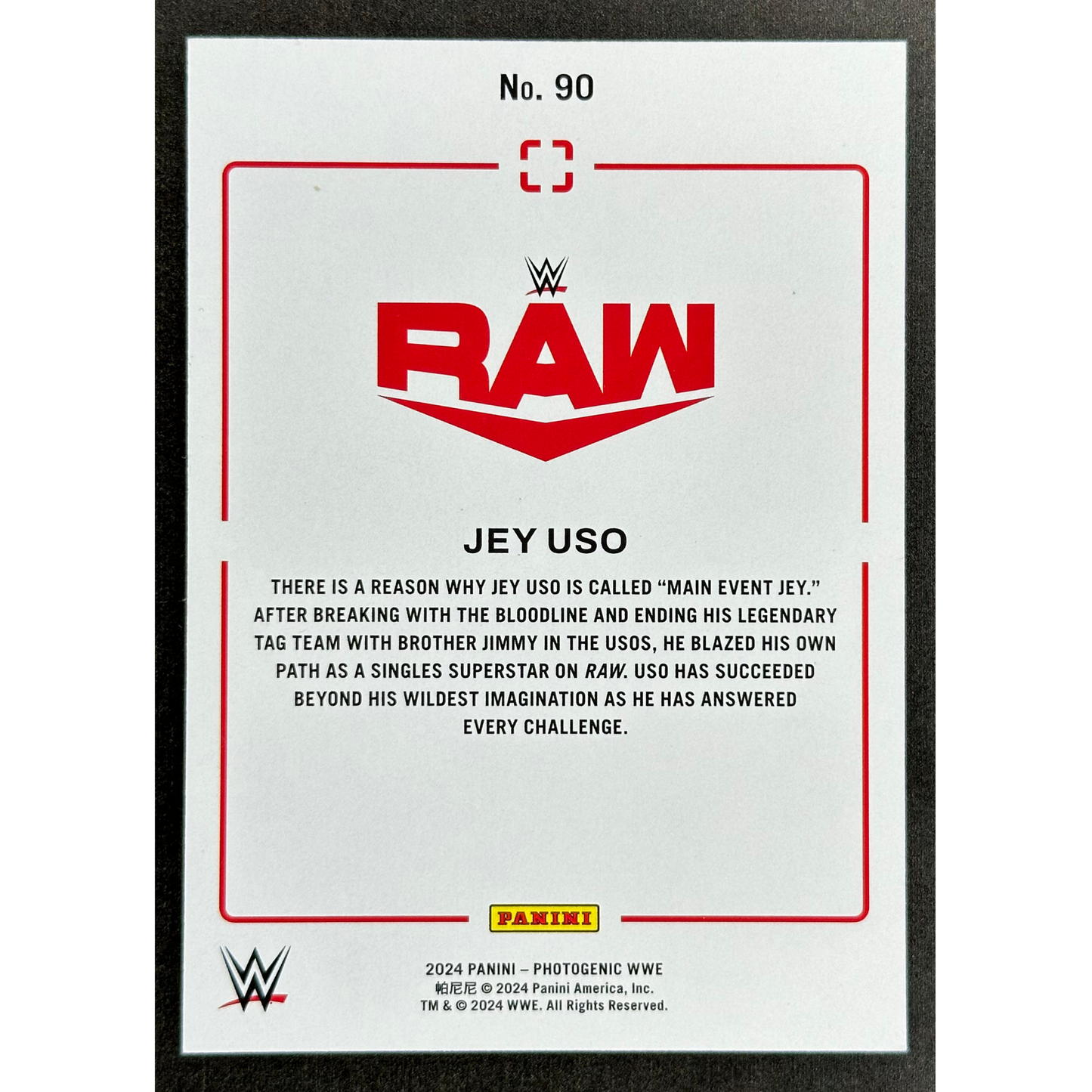 Jey Uso 2024 Photogenic Gold 2/10 #90