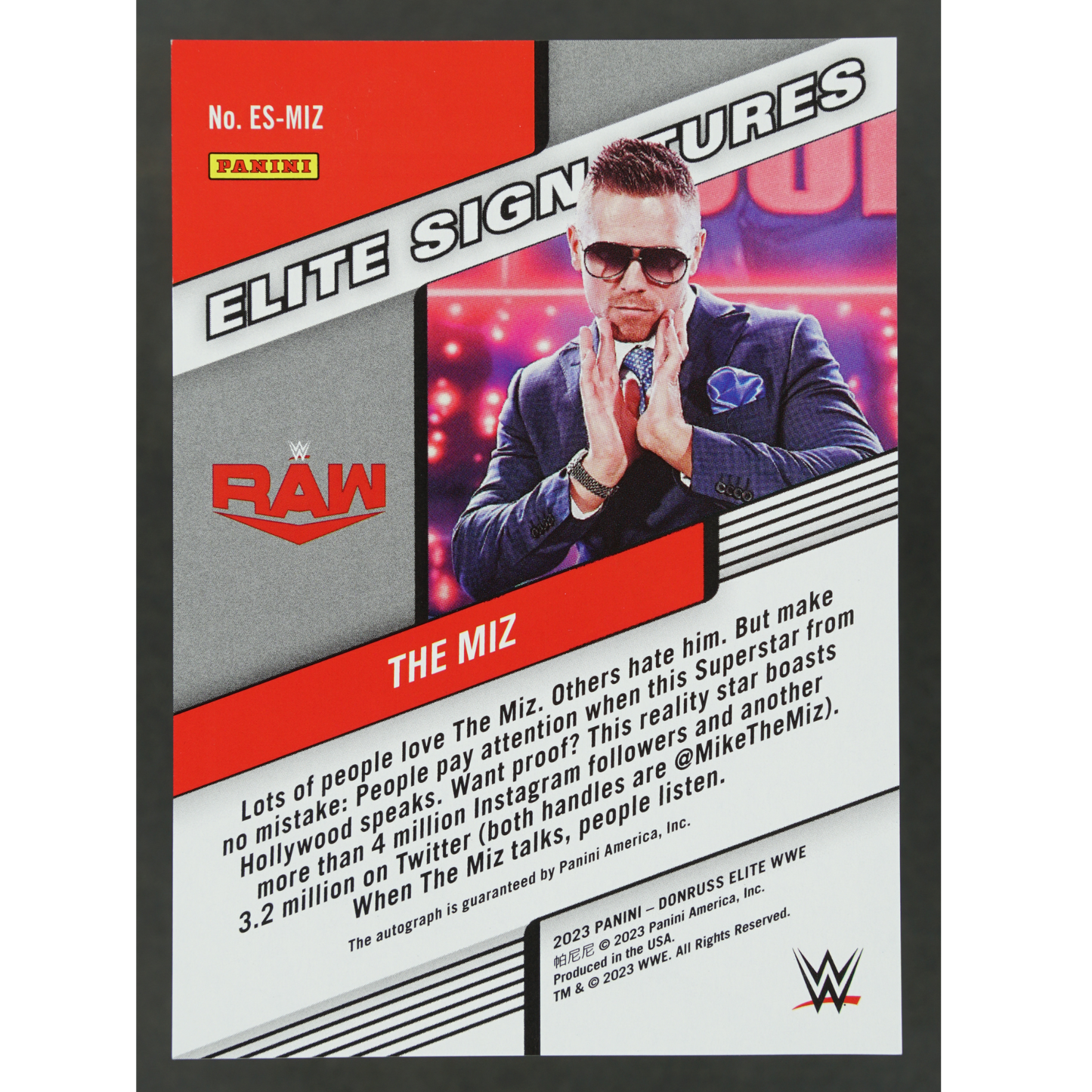 The Miz 2023 Elite Signatures 22/49 #ES-MIZ