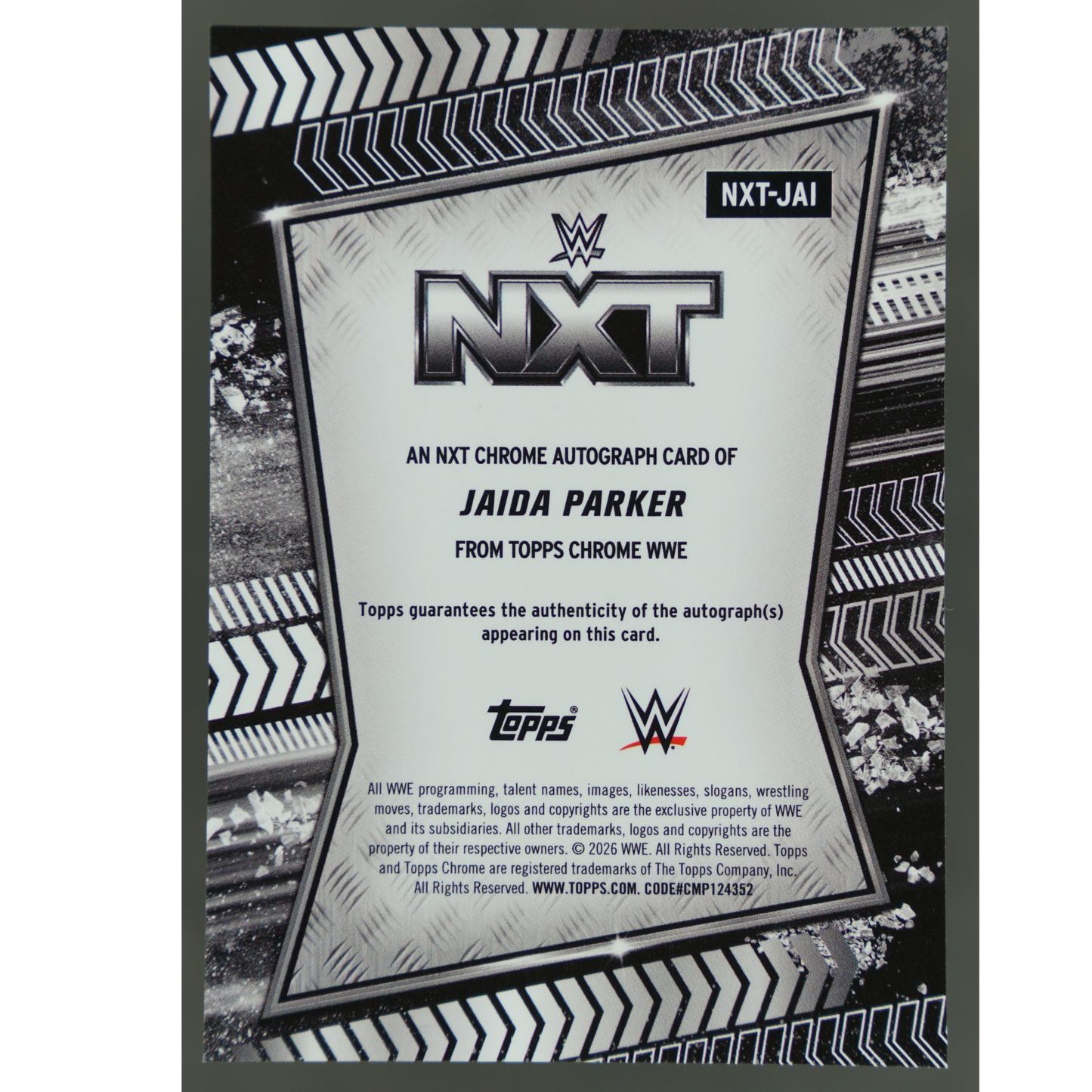Jaida Parker 2026 Chrome NXT Auto #NXT-JAI