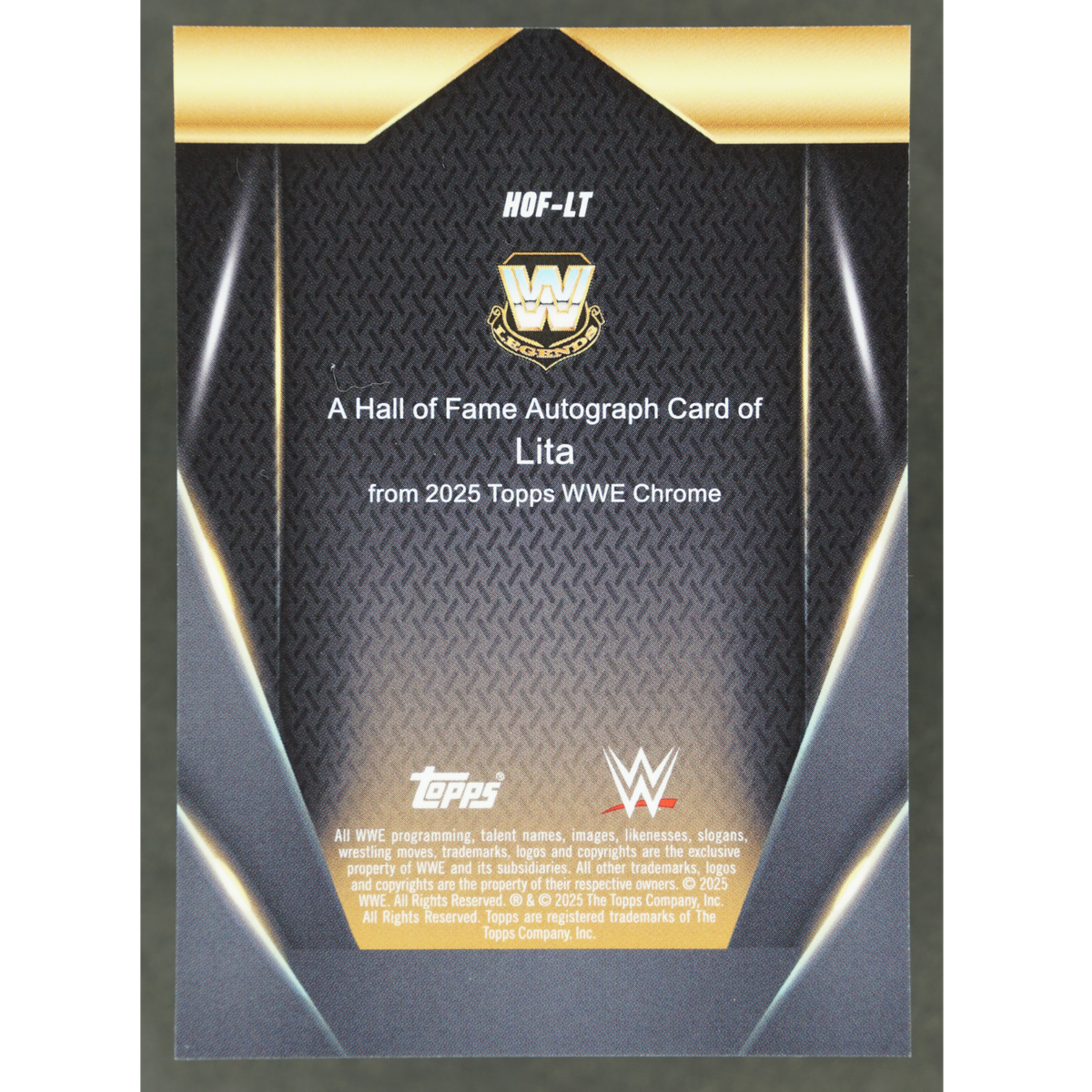 Lita 2025 Chrome Hall of Fame Auto 3/150 #HOF-LT