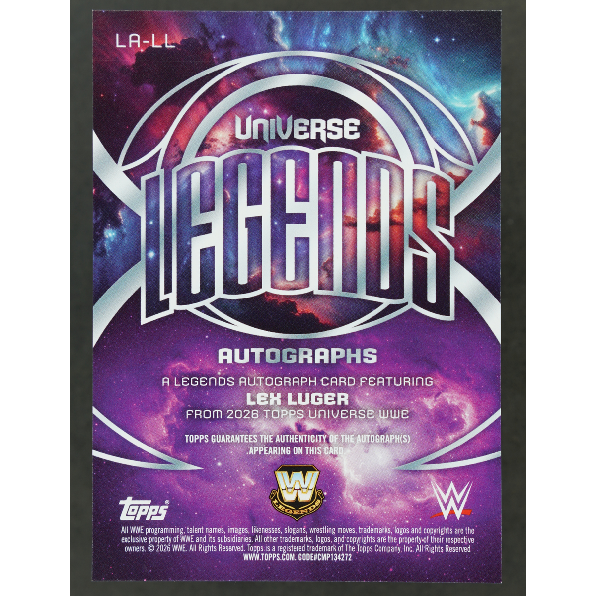 Lex Luger 2026 Universe Legends Auto 31/150 #LA-LL