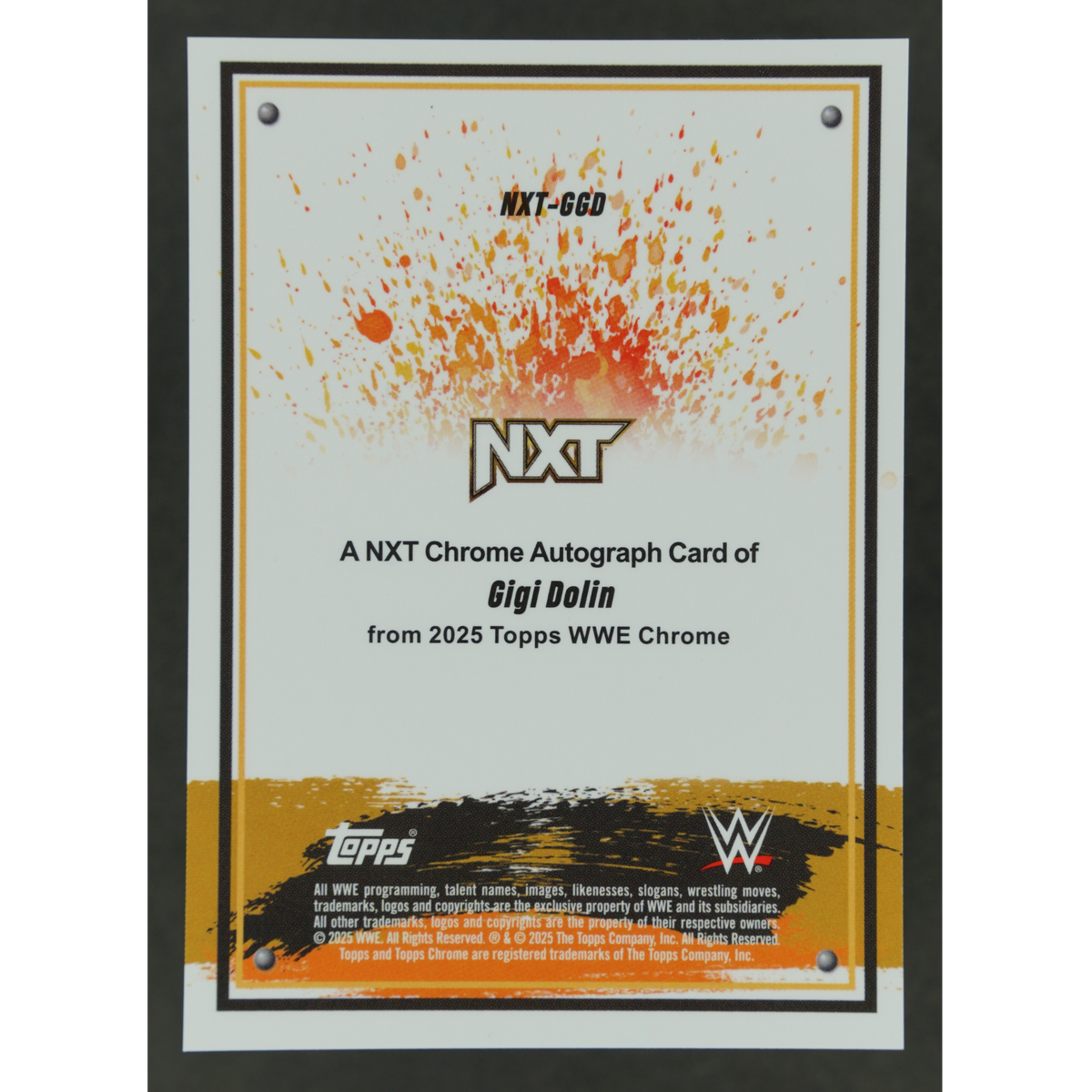 Gigi Dolin 2025 Chrome NXT Auto Blue 44/150 #NXT-GGD