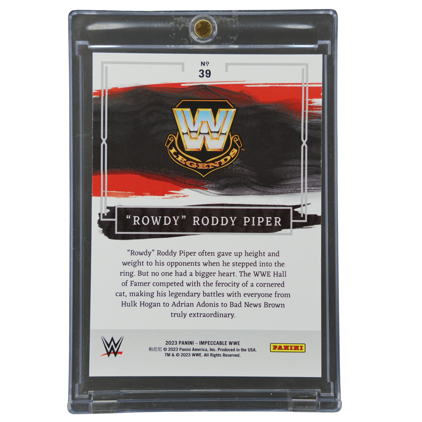 "Rowdy" Roddy Piper 2023 Impeccable 26/35 #39