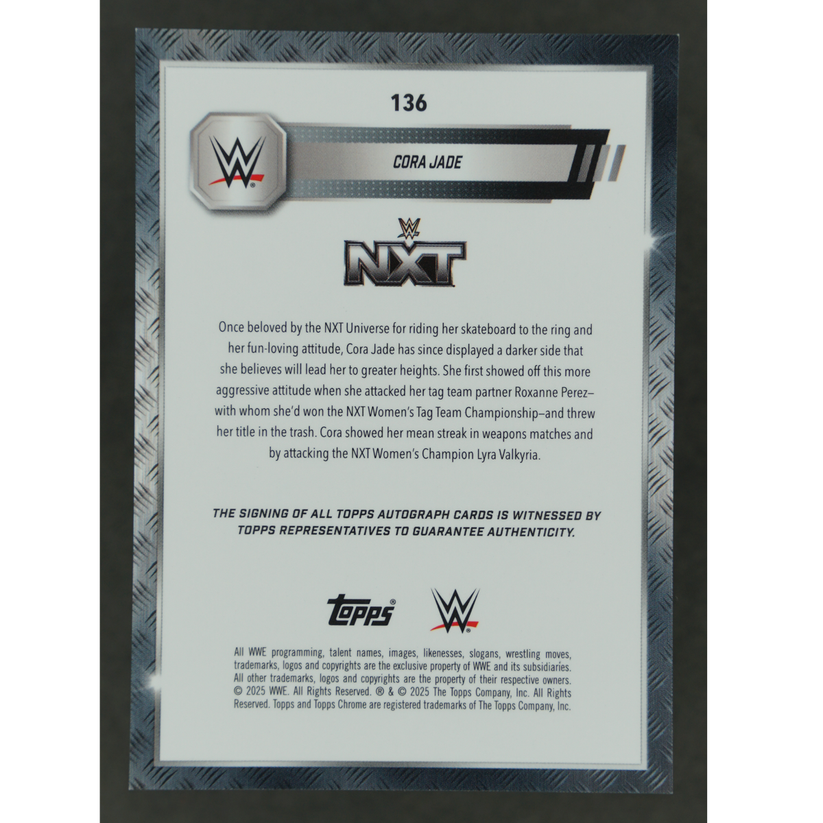 Cora Jade 2025 Chrome NXT Auto Orange 10/25 #136