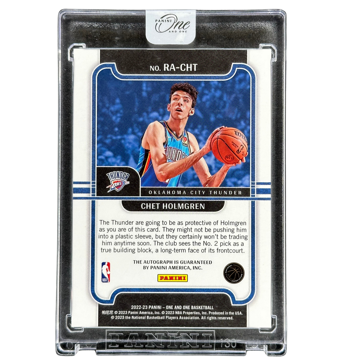 Chet Holmgren 2022 One and One RC Rookie Card Auto 86/99 #RA-CHT