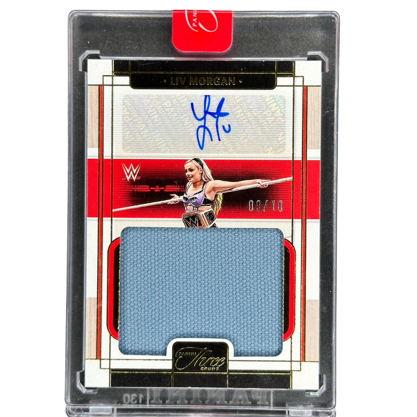 Liv Morgan 2024 Three Count Memorabilia Auto 9/10 #MM-LVM