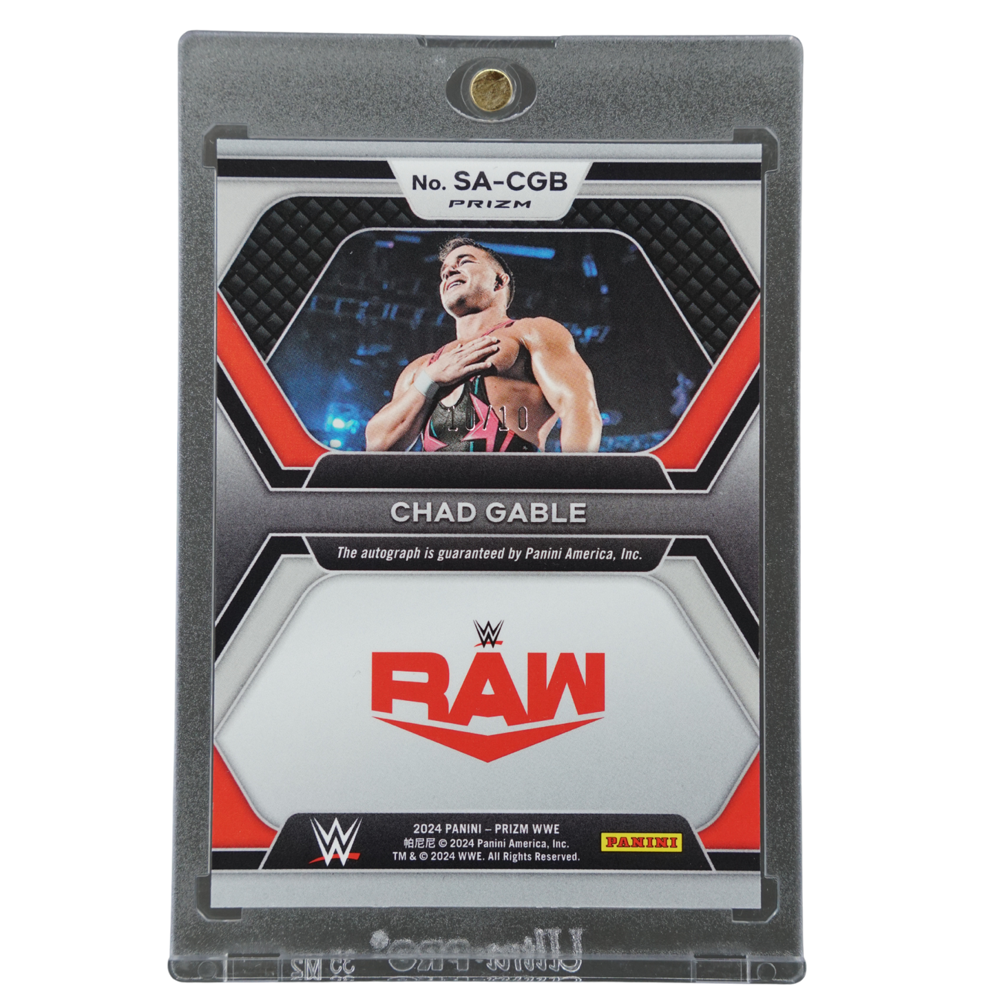 Chad Gable 2024 Prizm Superstar Auto Gold 10/10 #SA-CGB
