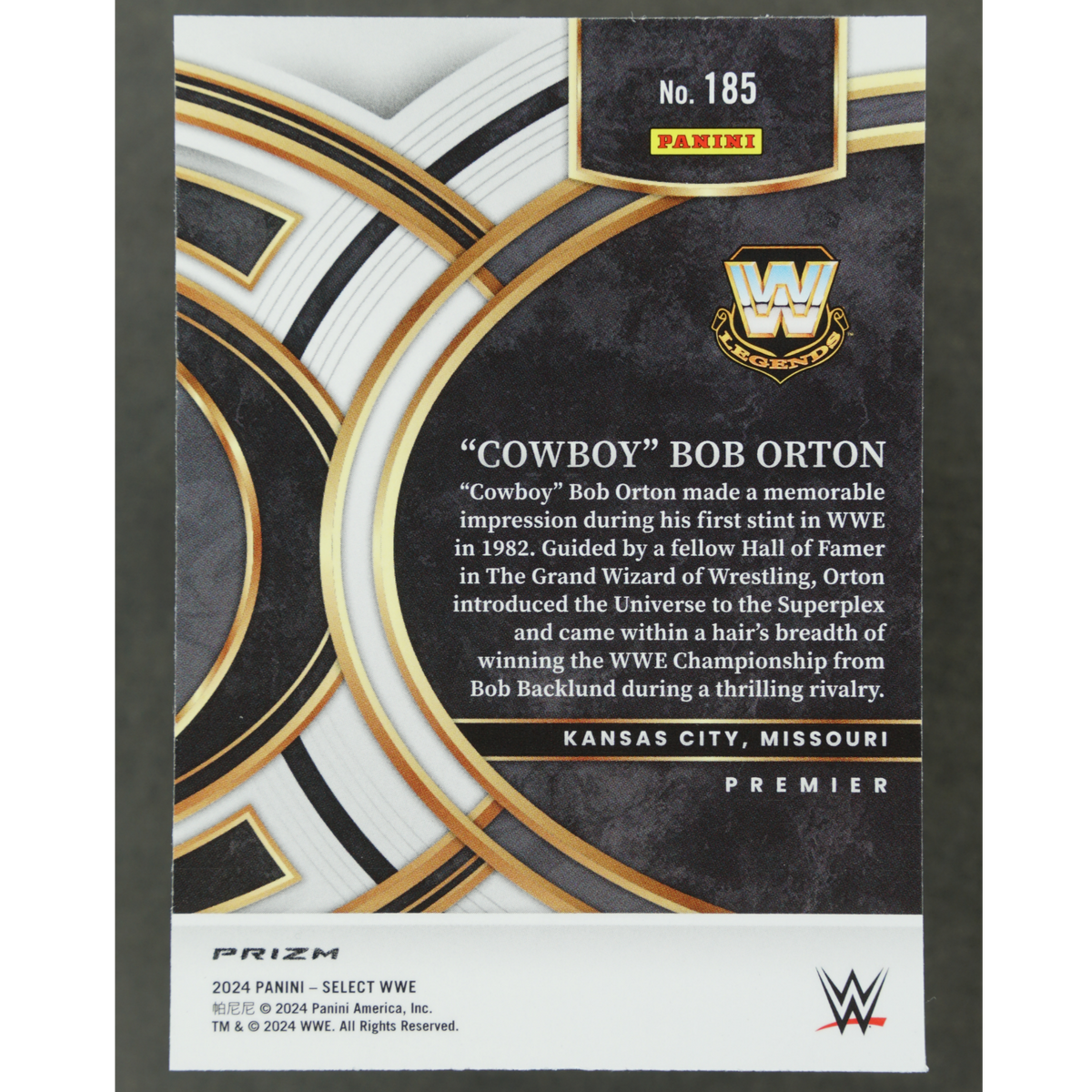 "Cowboy" Bob Orton 2024 Select Zebra #185