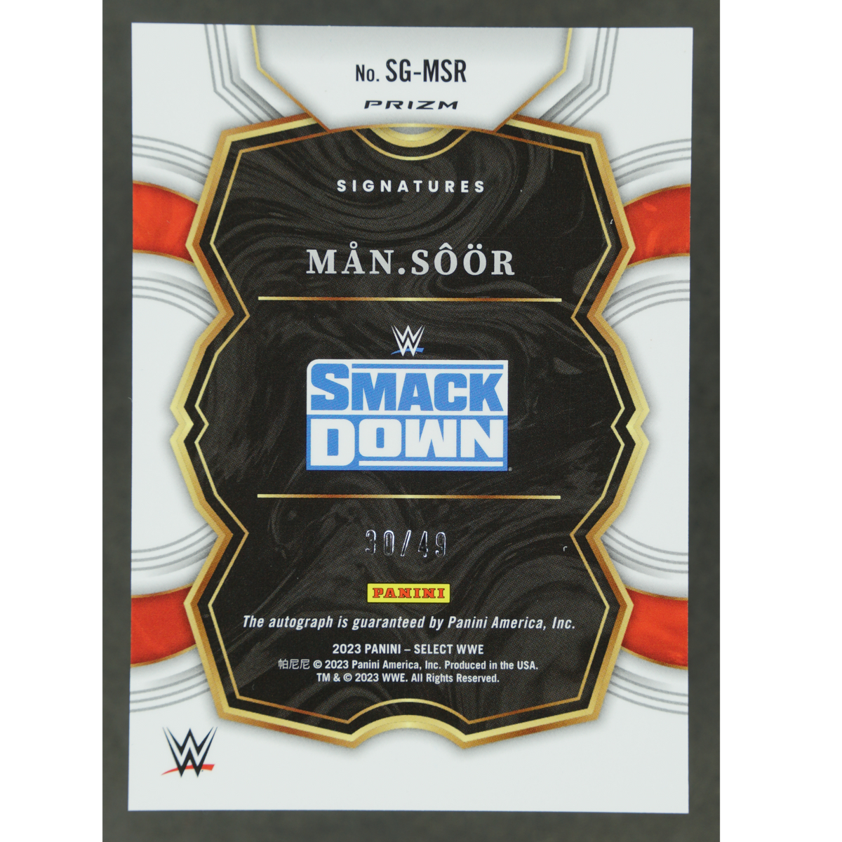 Man.Söör 2023 Select Auto Blue 30/49 #SG-MSR