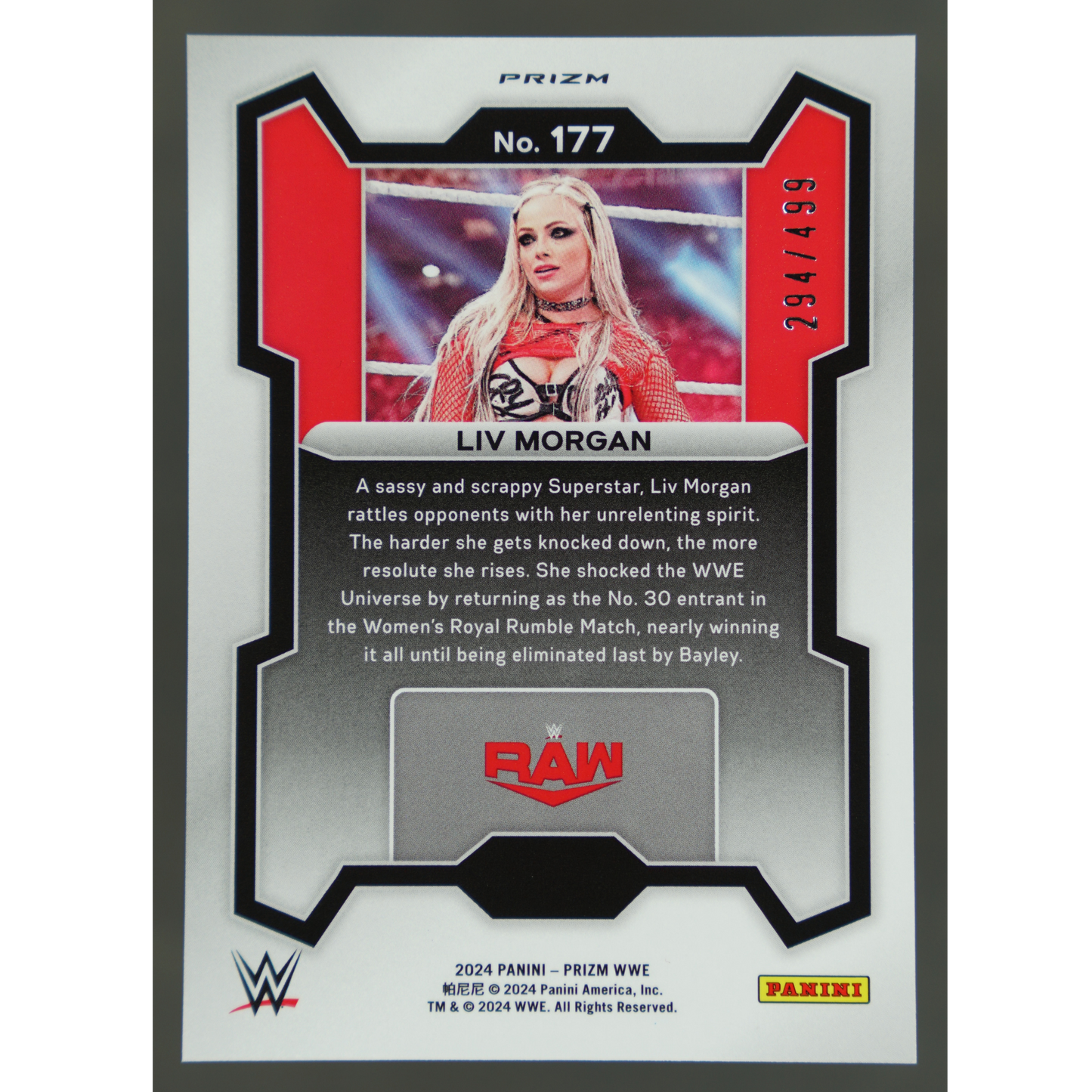 Liv Morgan 2024 Prizm 294/499 #177
