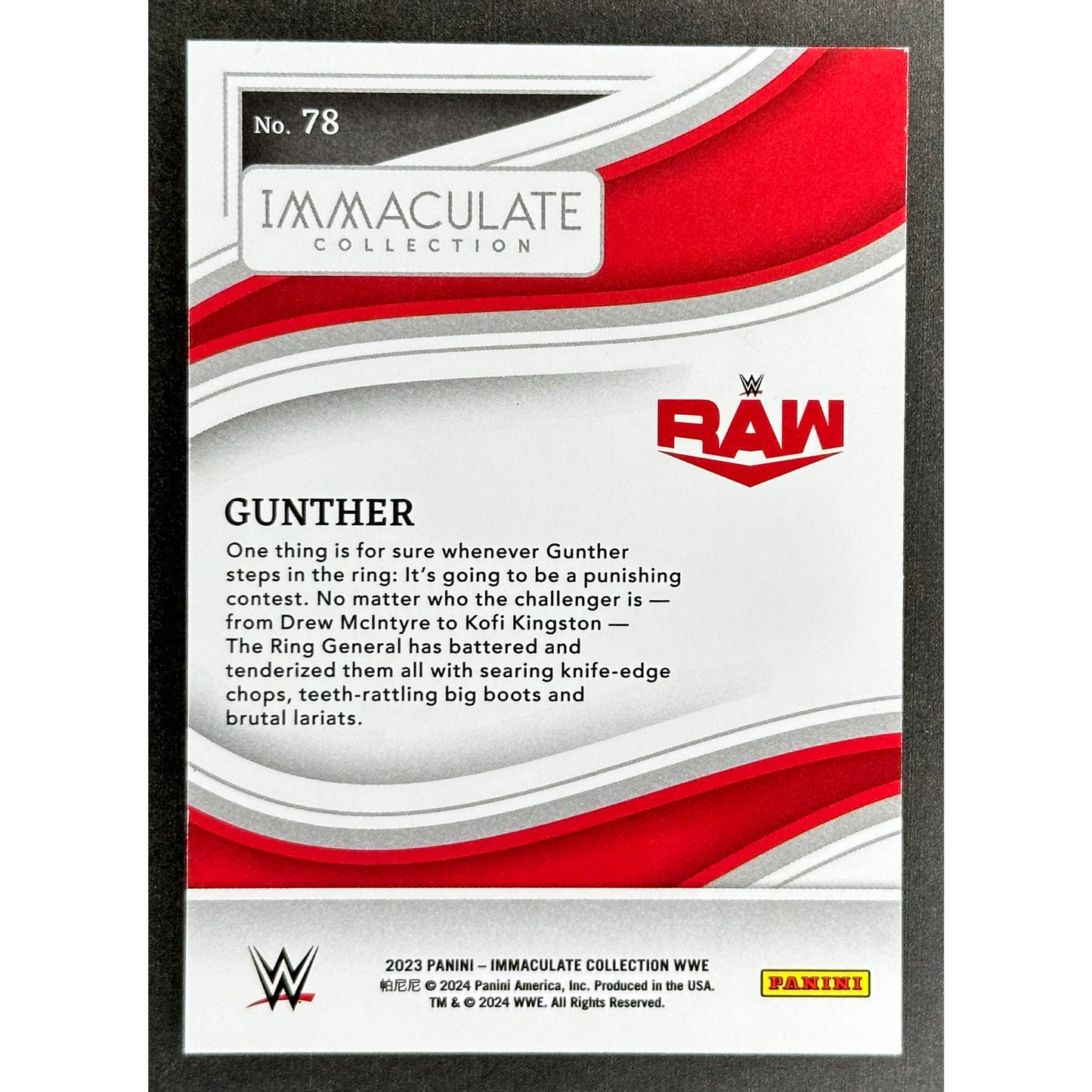 Gunther 2023 Immaculate 52/75 #78