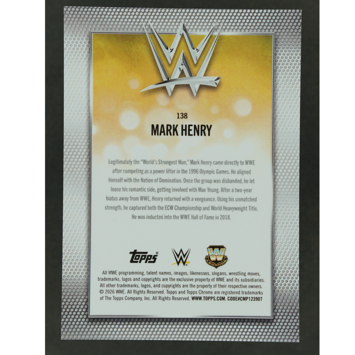Mark Henry 2026 Logo Fractor 1/1 #138