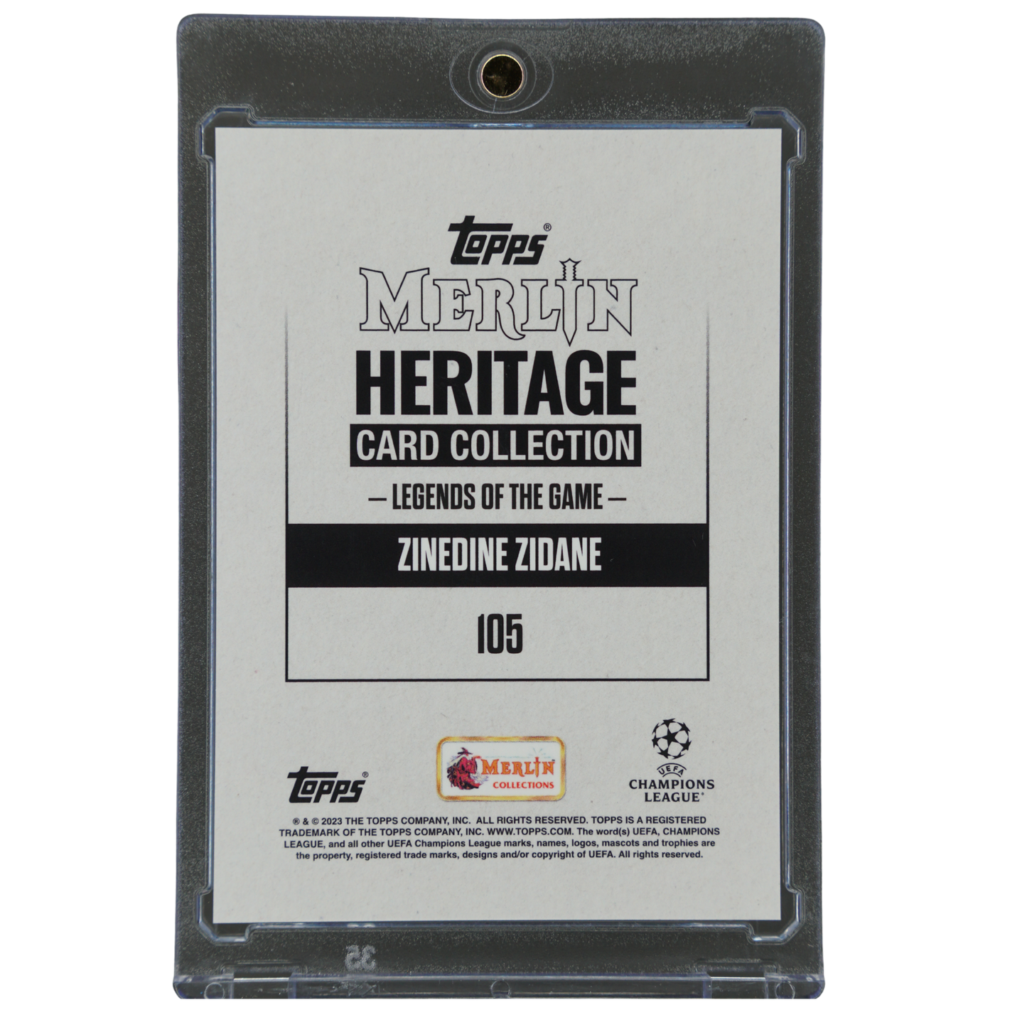 Zinedine Zidane 2023 Merlin Heritage Legends of the Game 1/49 #105