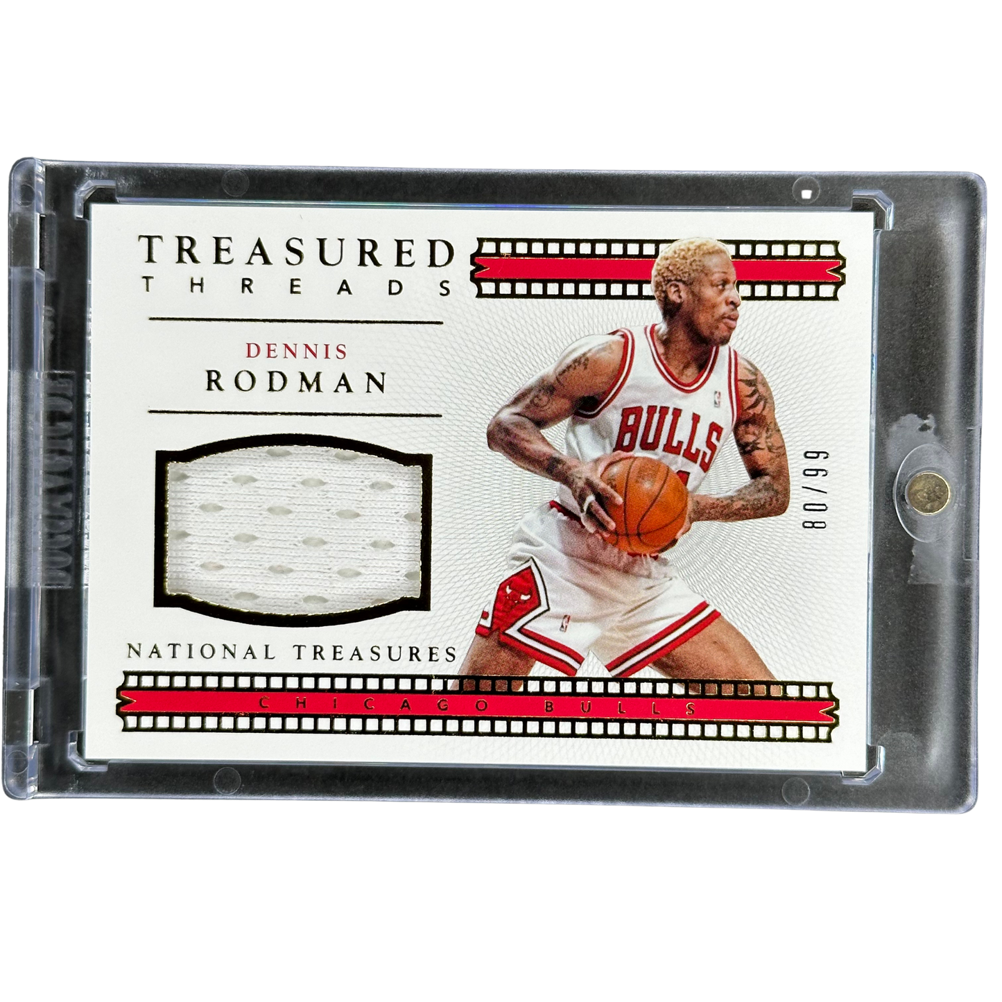 Dennis Rodman 2015 National Treasures Treasured Threads Jersey 80/99 #32