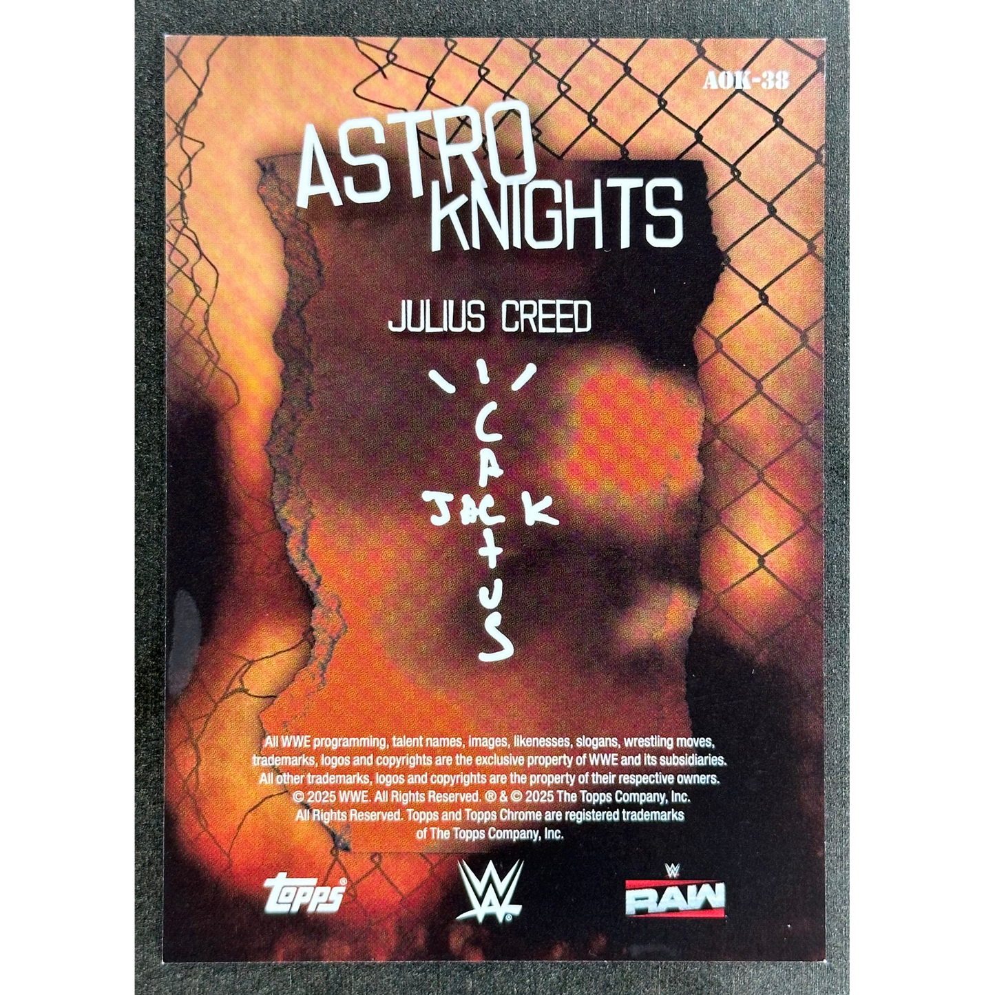 Julius Creed 2025 Cactus Jack Astro Knights 8/10 #AOK-38