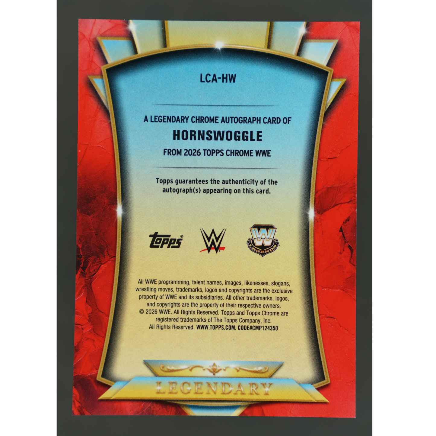 Hornswoggle 2026 Chrome Legendary Auto Gold 42/50 #LCA-HW