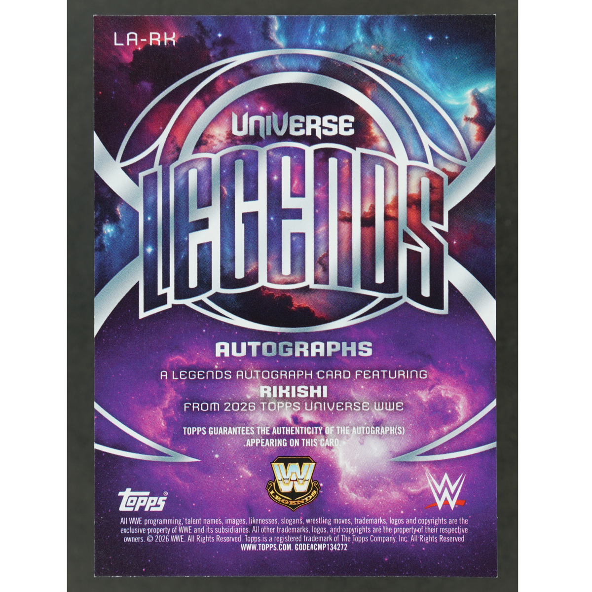Rikishi 2026 Universe Legends Auto 93/199 #LA-RK