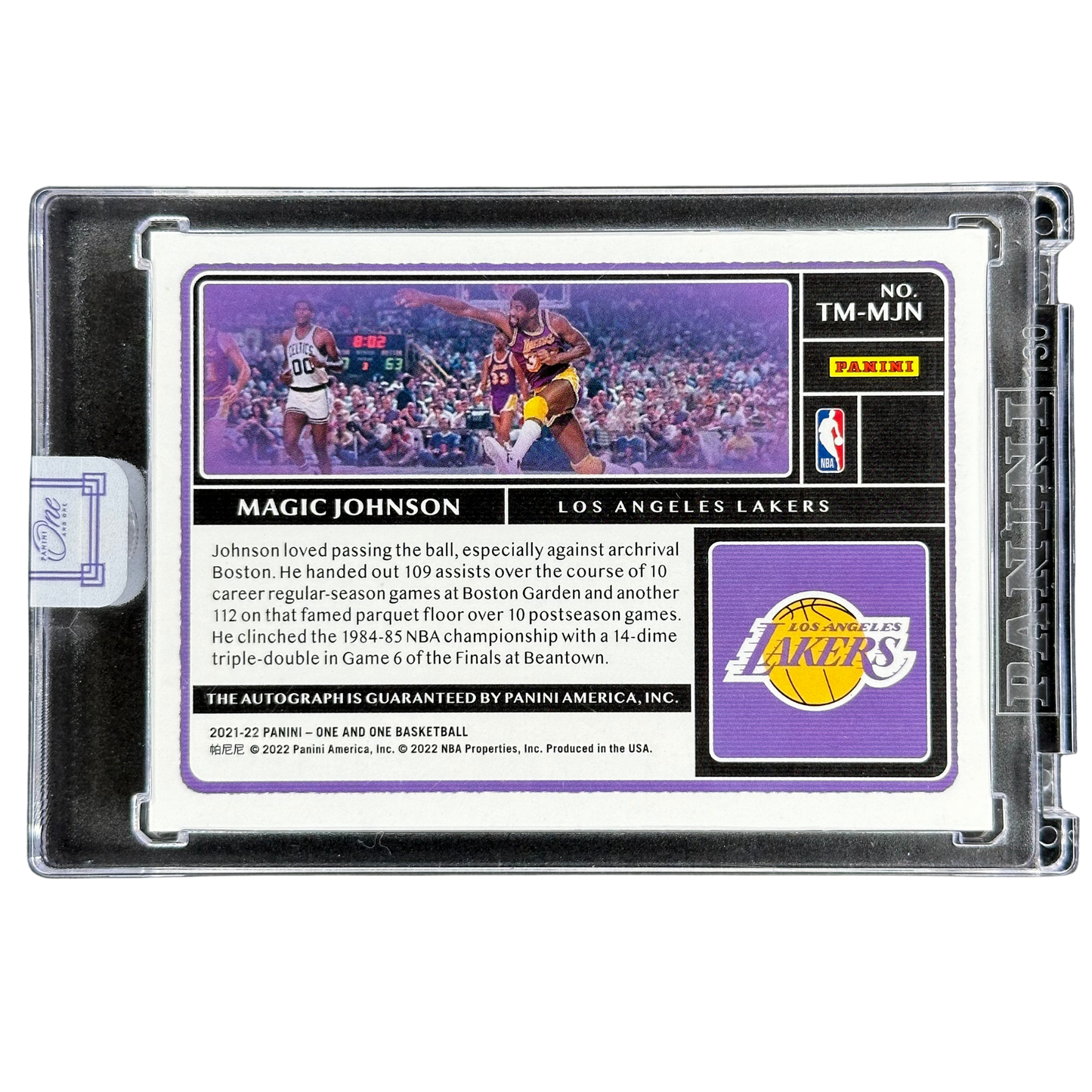 Magic Johnson 2021 One and One Timeless Moments Auto 17/49 #TM-MJN