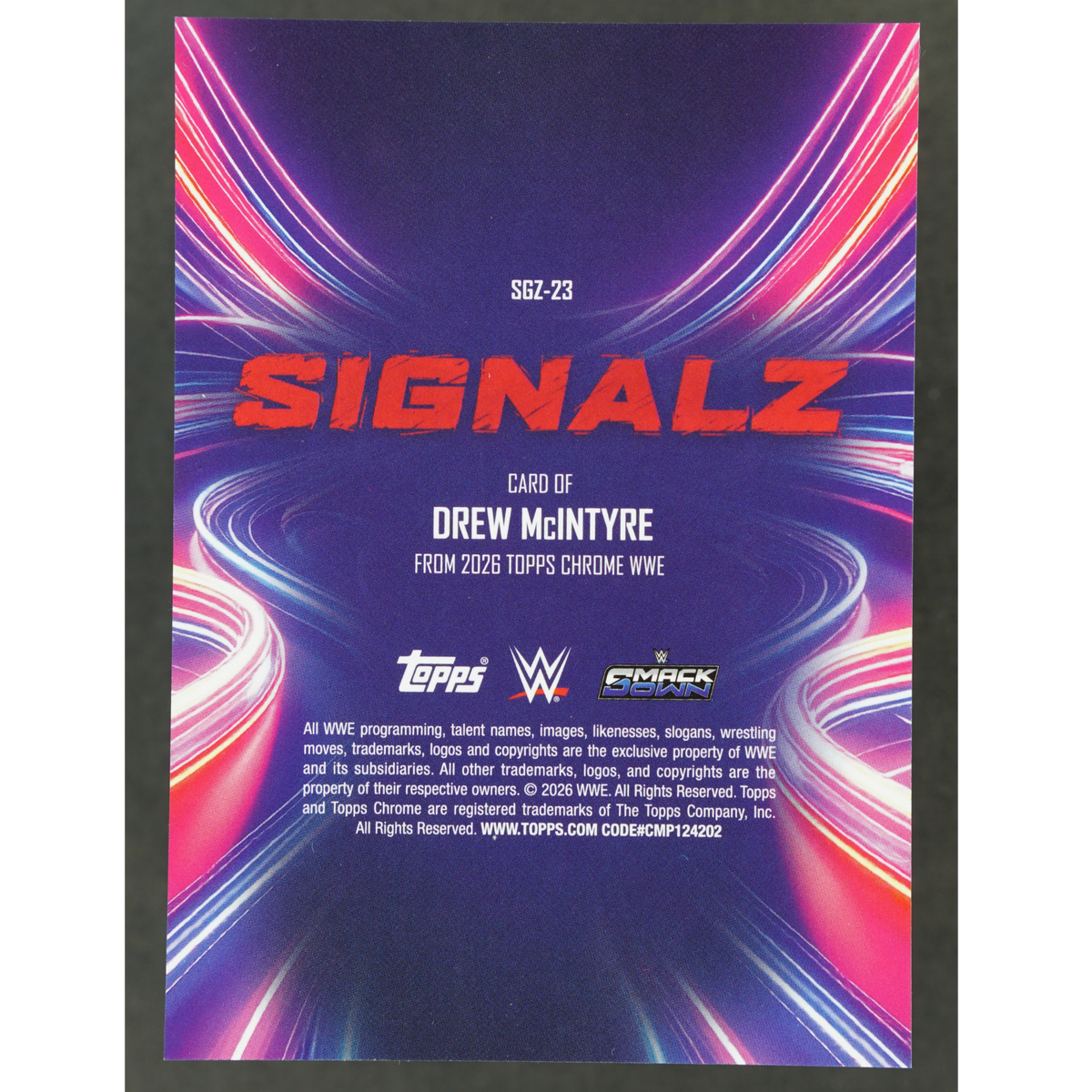 Drew McIntyre 2026 Signalz #SGZ-23