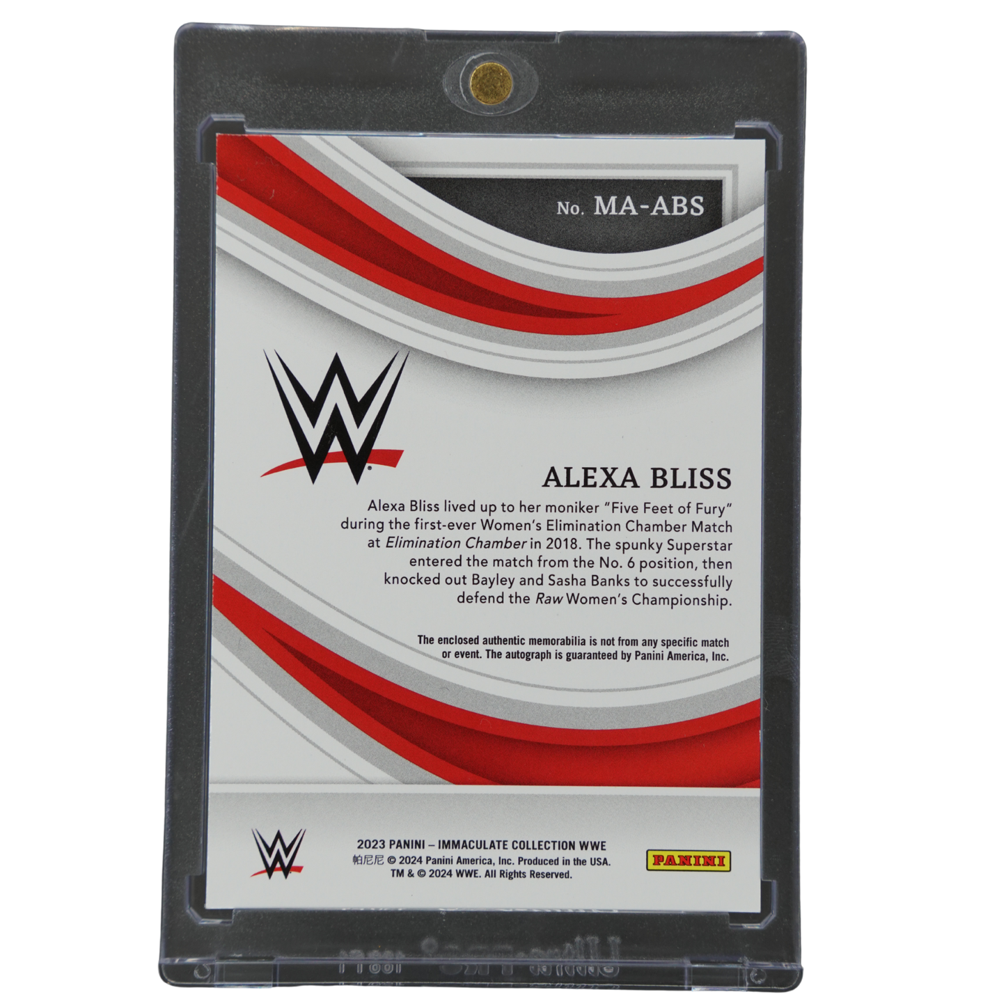Alexa Bliss 2023 Immaculate Memorabilia Auto 7/25 #MA-ABS