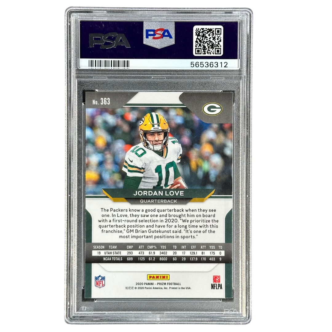 Jordan Love 2020 Prizm RC Rookie Card PSA 10 #363