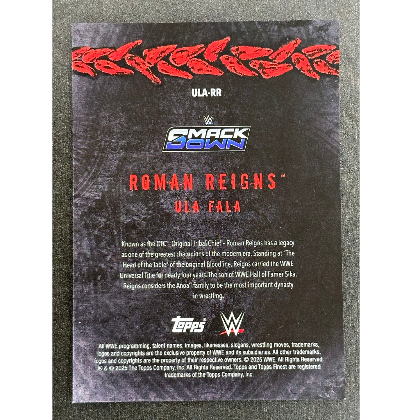 Roman Reigns 2025 Finest Ula Fala #ULA-RR