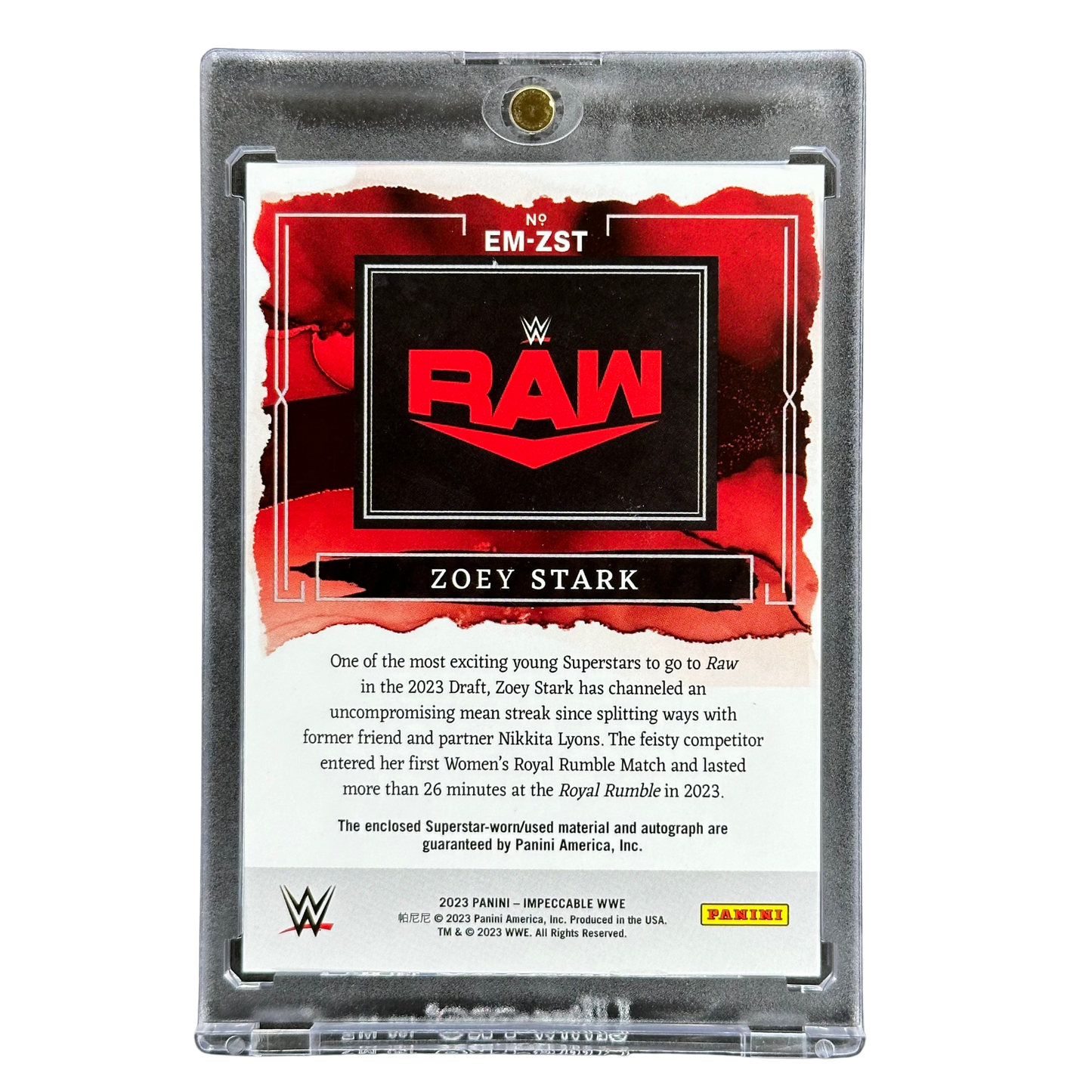 Zoey Stark 2023 Impeccable Elegance Memorabilia Auto 3/10 #EM-ZST