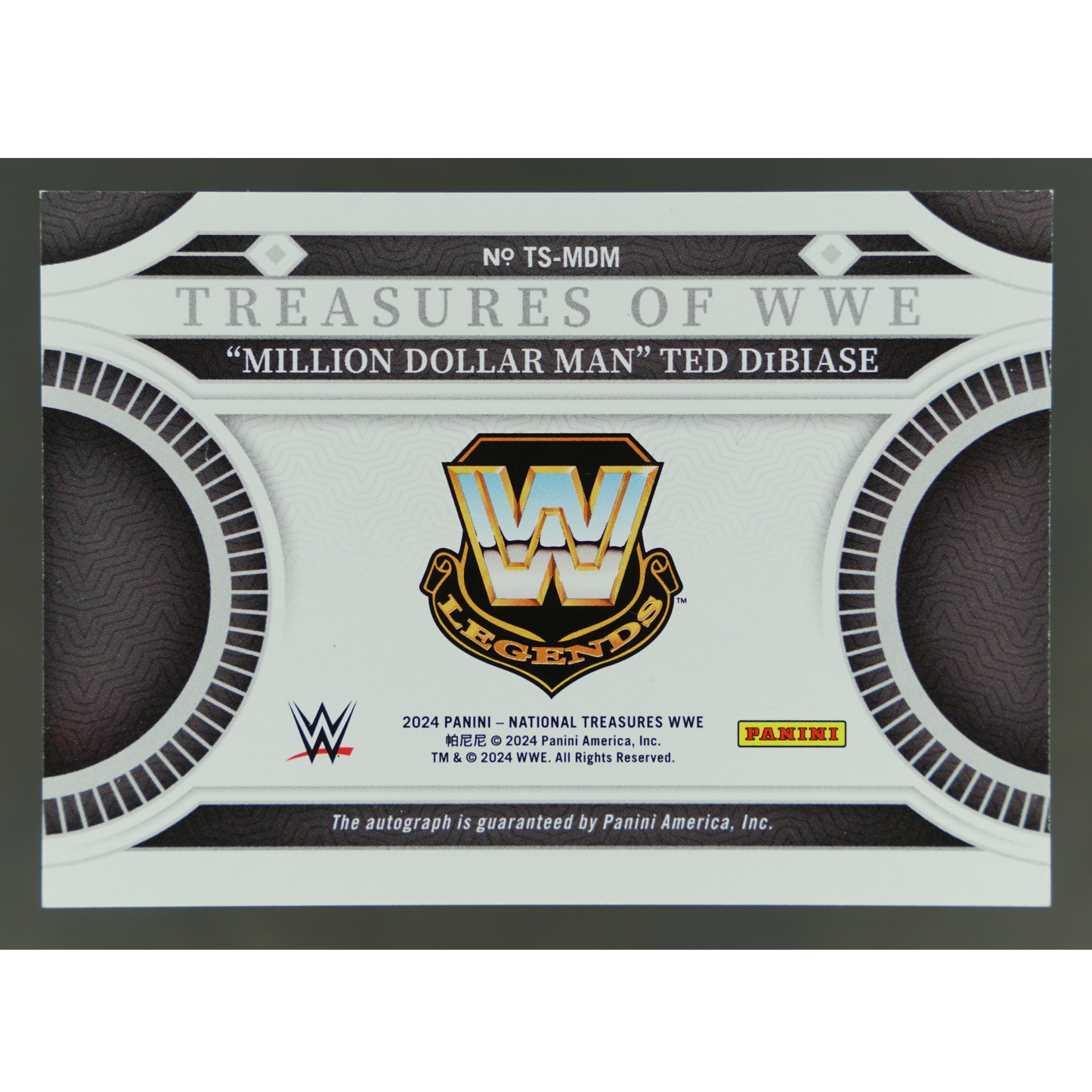 "Million Dollar Man" Ted DiBiase 2024 National Treasures of WWE Auto 1/99 #TS-MDM