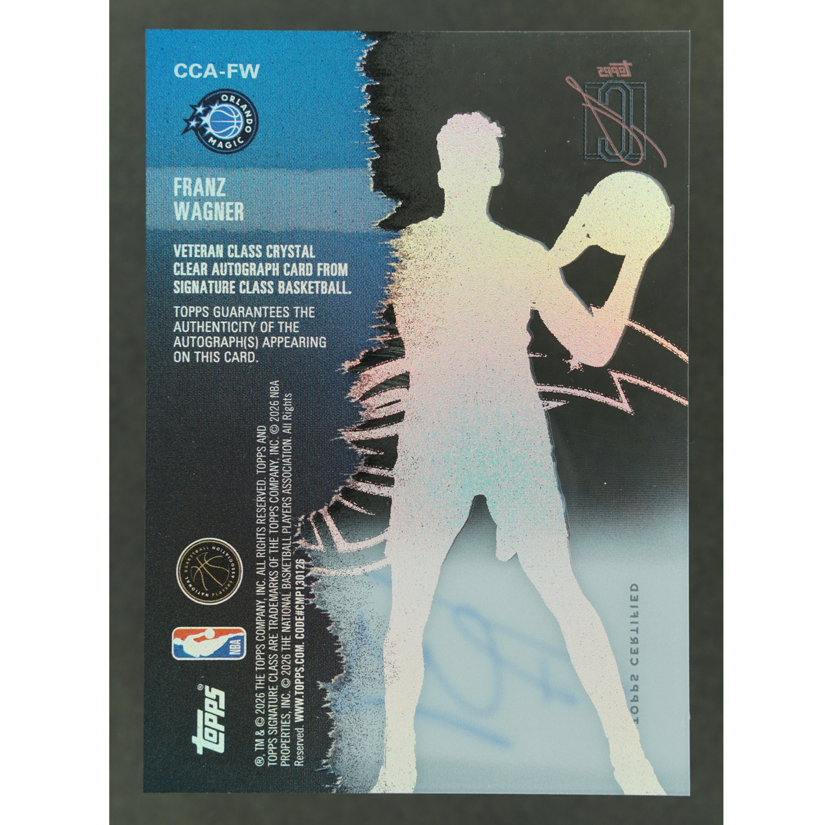 Franz Wagner Signature Class Veteran Crystal Clear Auto #CCA-FW