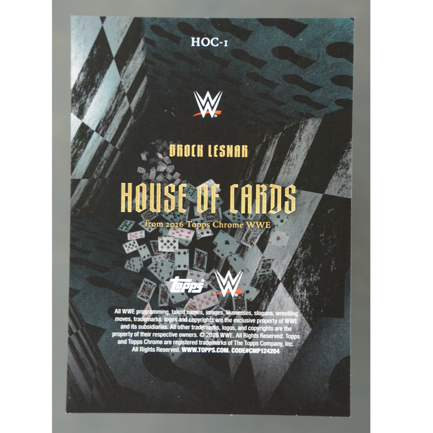 Brock Lesnar 2026 Chrome House of Cards #HOC-I