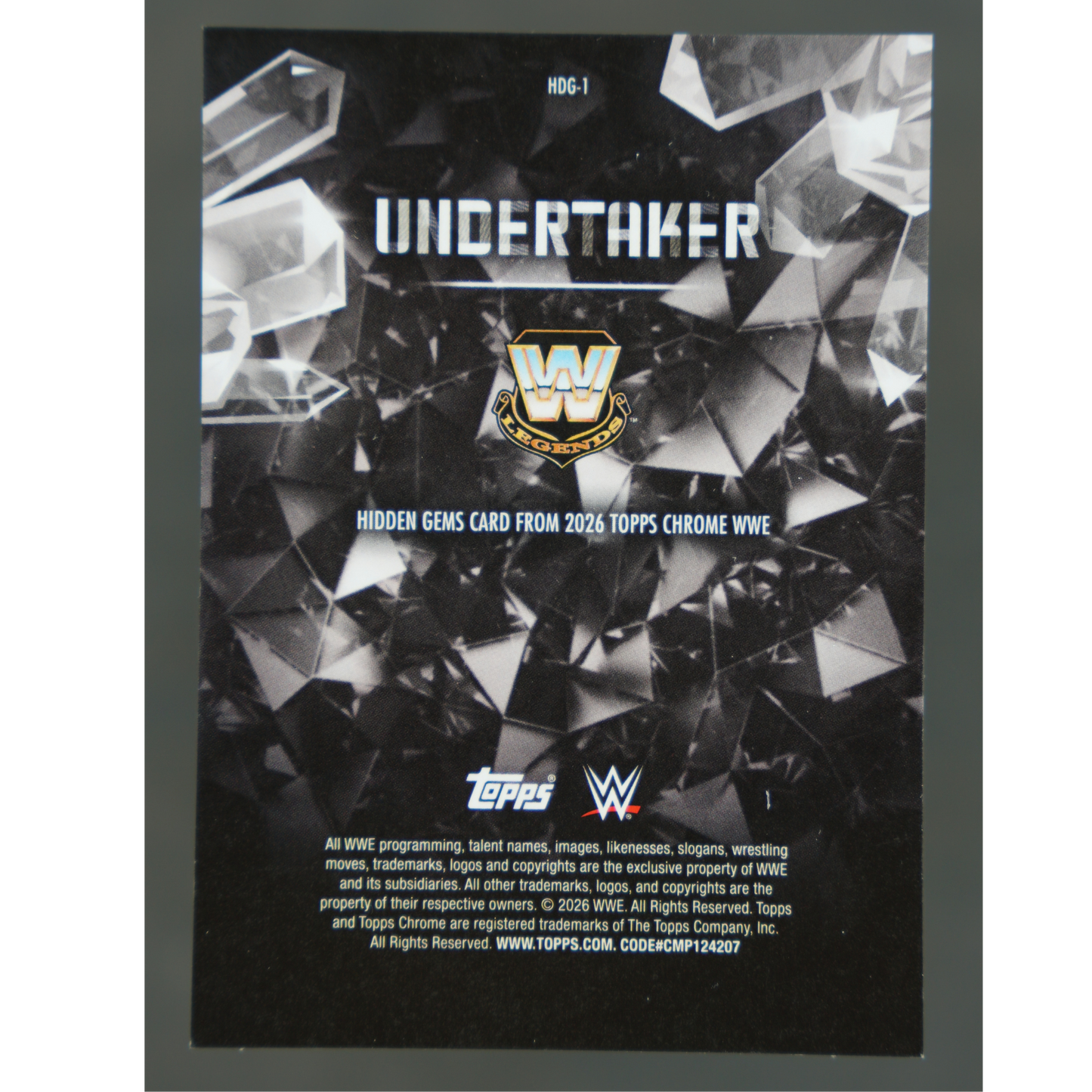 Undertaker 2026 Chrome Hidden Gems #HDG-1