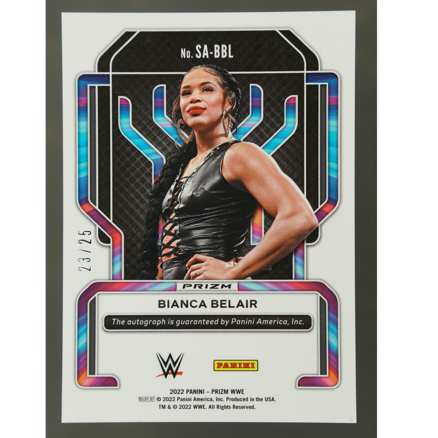 Bianca Belair 2022 Prizm Superstar Mojo Auto 23/25 #SA-BBL