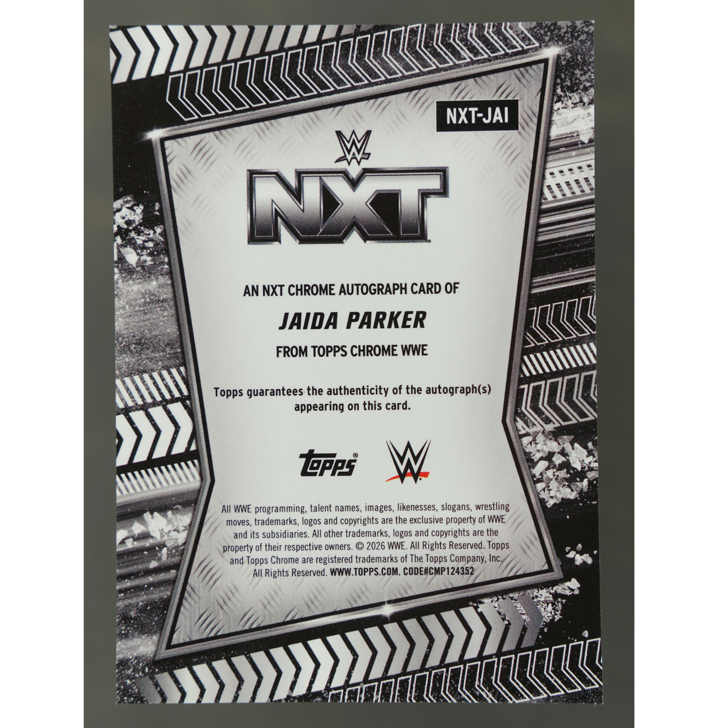 Jaida Parker 2026 Chrome NXT Auto 96/150 #NXT-JAI
