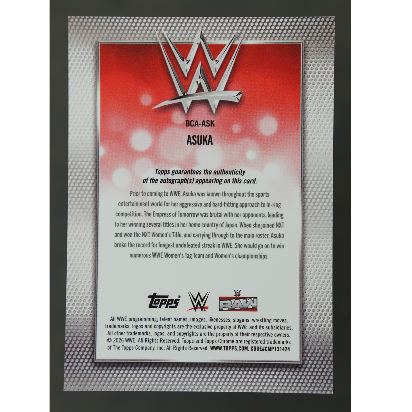Asuka 2026 Chrome Auto 102/150 #BCA-ASK