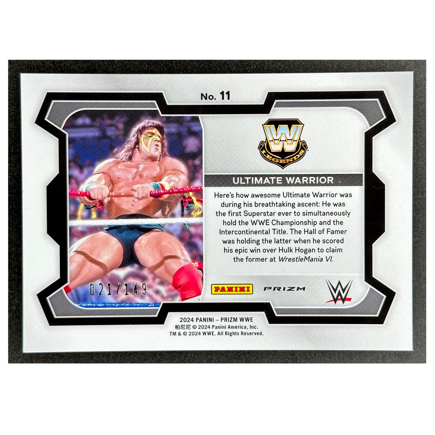 Ultimate Warrior 2024 Prizm Purple 21/149 #11