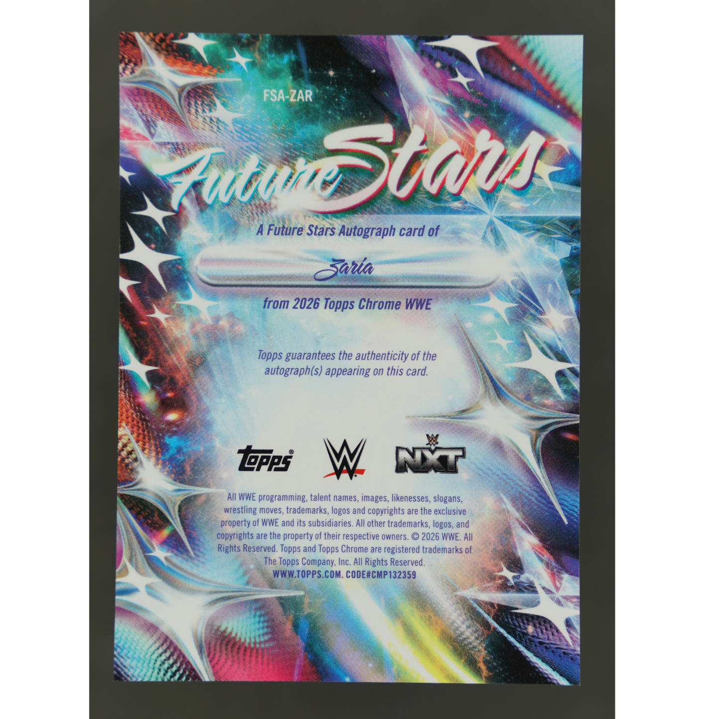 Zaria 2026 Chrome Future Stars Auto #FSA-ZAR