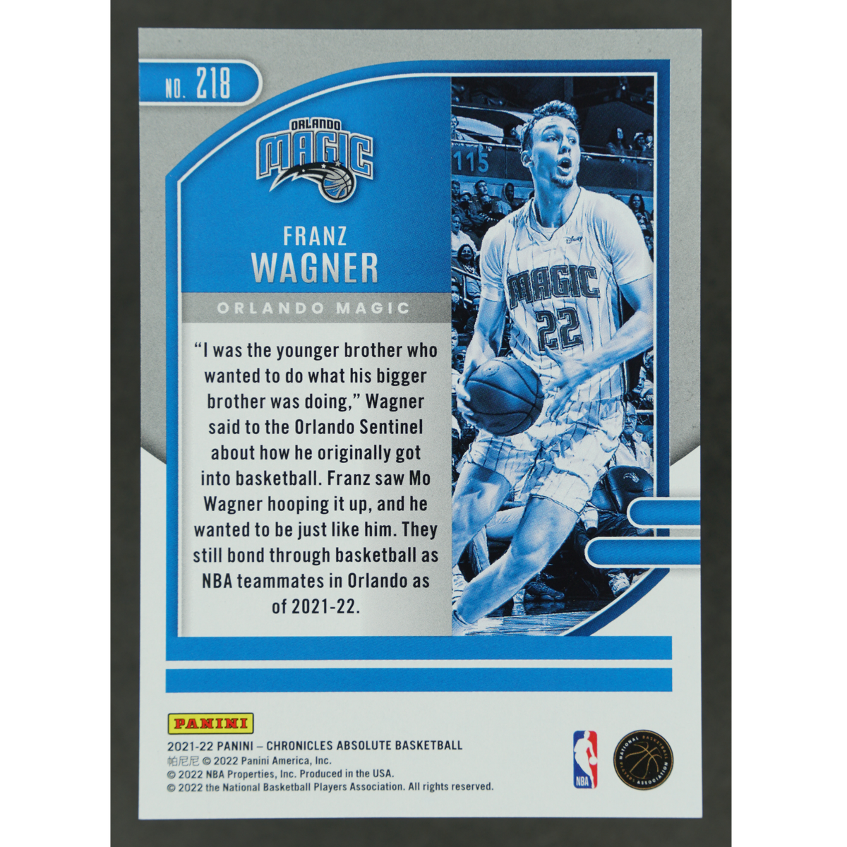 Franz Wagner 2021 Absolute Lucky Envelopes 4/8 RC #218