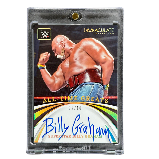 Billy Graham 2022 Immaculate All-Time Greats Gold 2/10 Auto #AG-SBG