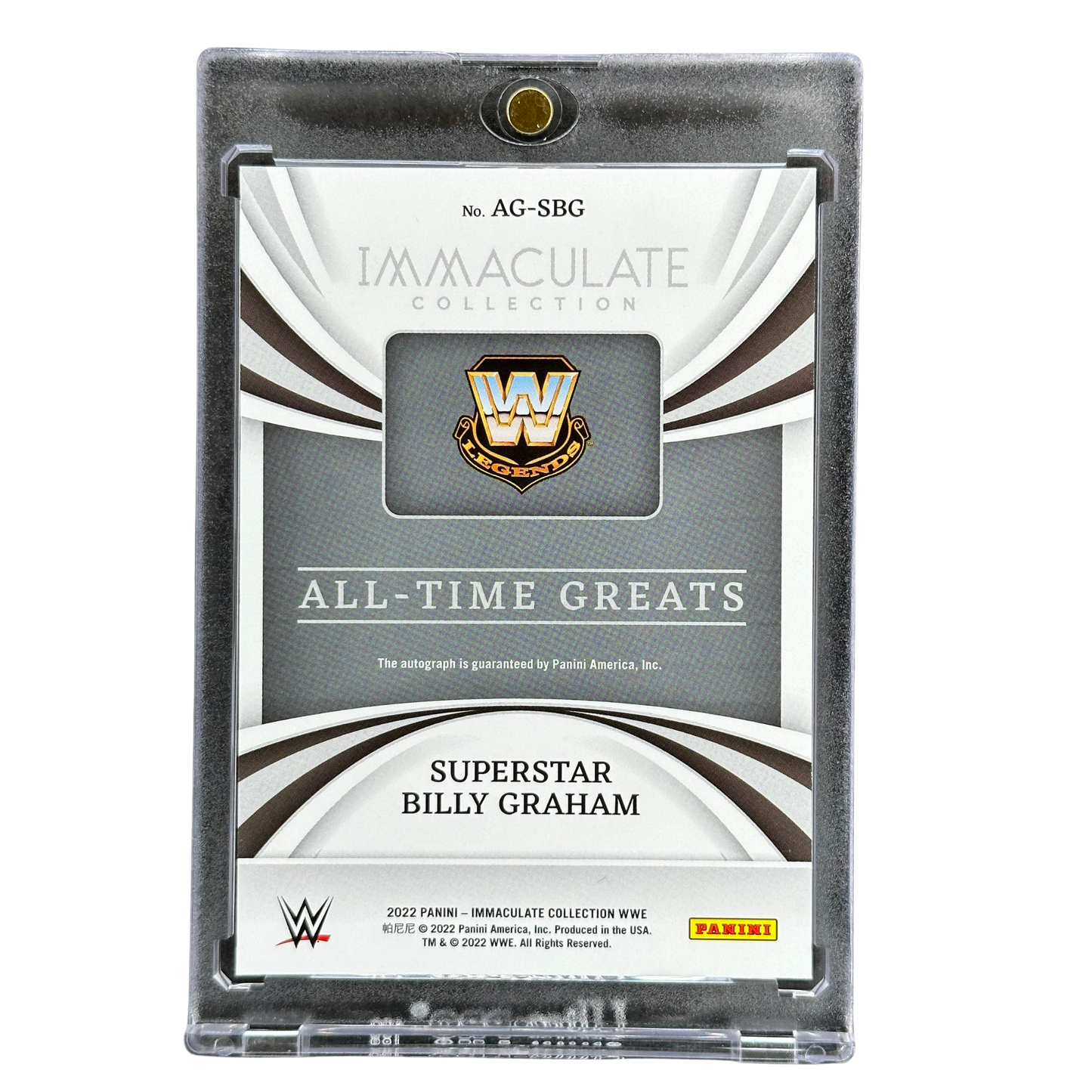 Billy Graham 2022 Immaculate All-Time Greats Gold 2/10 Auto #AG-SBG