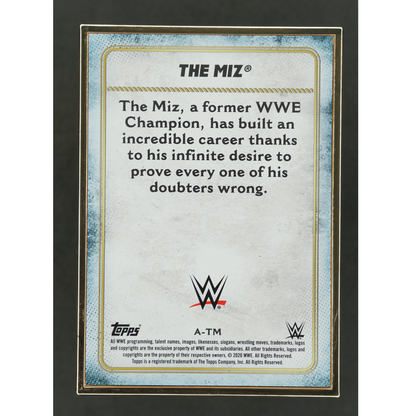 The Miz 2020 Transcendent Metal Frame Auto 1/15 #A-TM