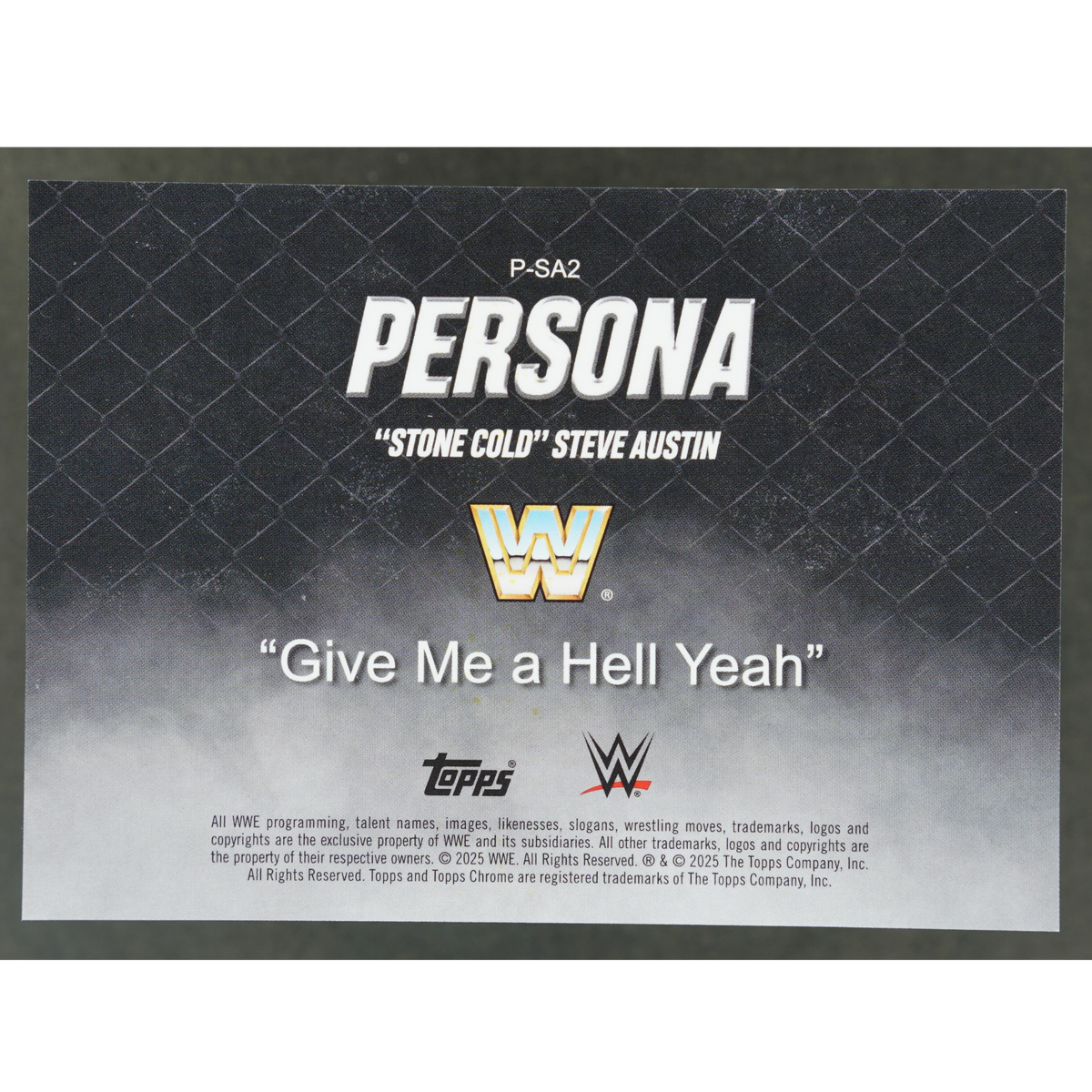 "Stone Cold" Steve Austin 2025 Chrome Persona #P-SA2