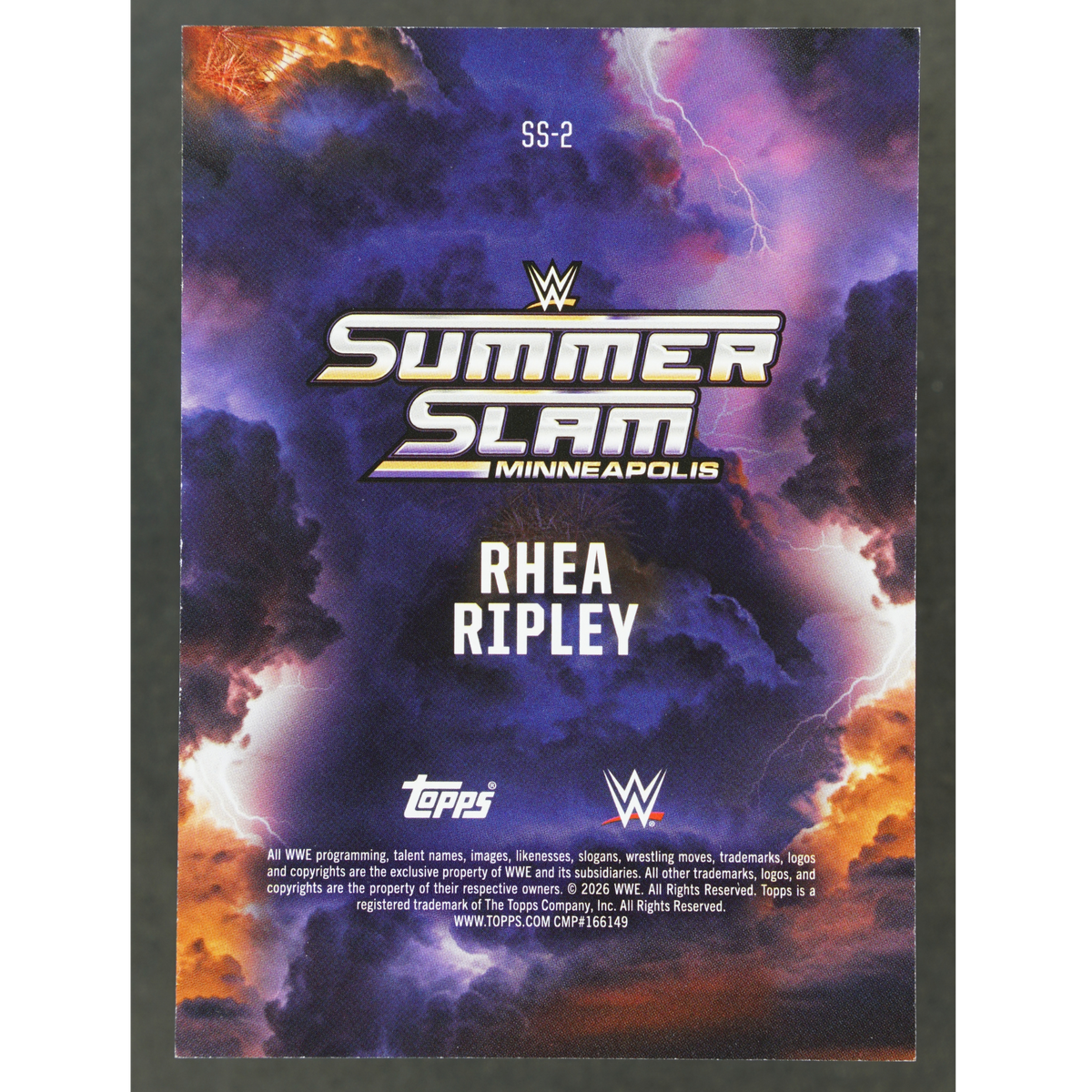 Rhea Ripley 2026 Topps Summer Slam 17/99 #SS-2